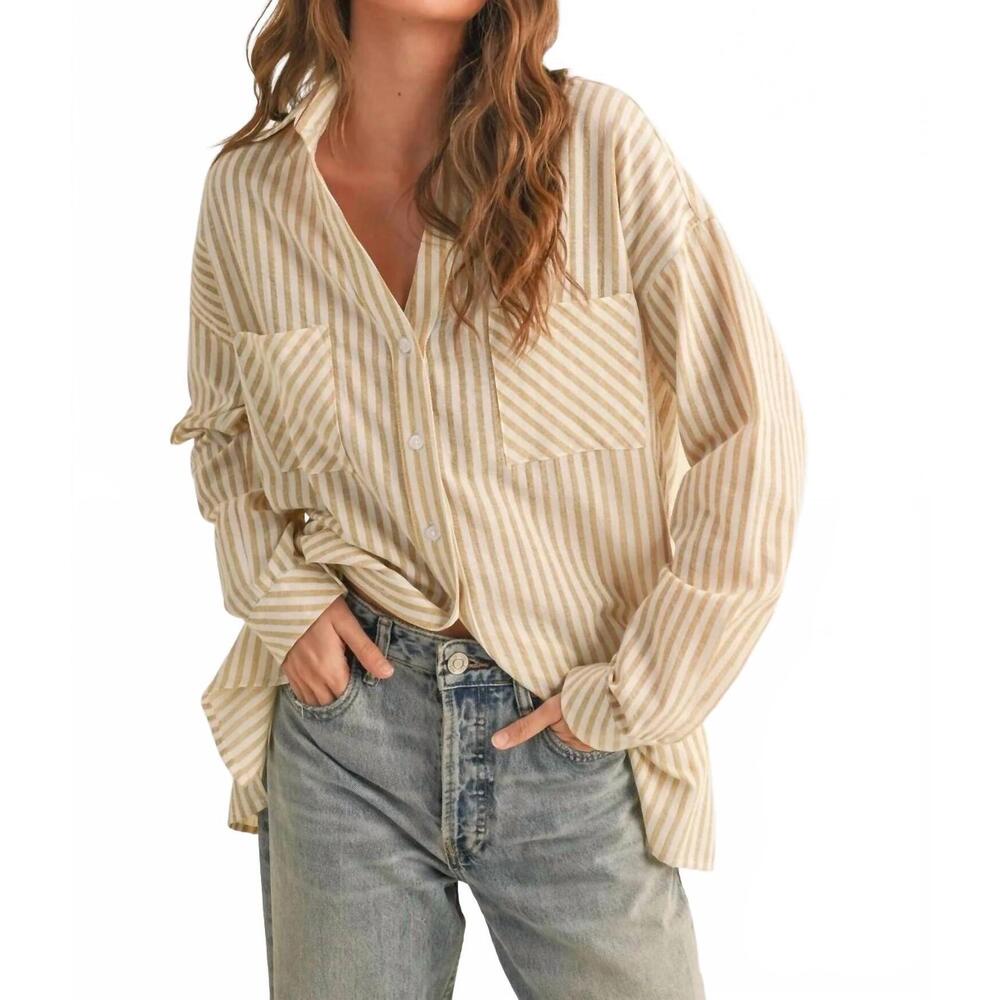 NEW MIOU MUSE easy day shirt in sun stripe